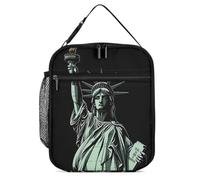 ERSTSNCK Statue of Liberty Pattern Lunch Bag for Adults Reusable Insulated Lunchbox Leakproof Small Lunch Box Tote for Men & Women Portable Food Cooler Bag for Work, Office, Picnics