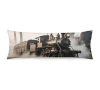 ERSTSNCK Steam Train Body Pillow Pillowcase 20"x54" Lumbar Throw Pillow Covers with Hidden Zipper Breathable & Cozy Full Long Bodypillow Case Cover for Sleeping Bedroom Couch Sofa Decor