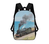 ERSTSNCK Steam Train by The Sea Laptop Backpack for Travel Work Cute Bookbag Computer Backpack Casual Daypack