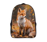 ERSTSNCK Steam Train Laptop Backpack for Travel Work, 16In Cute Bookbag, Computer Backpack, Casual Daypack, Sly Fox, 40x28x16cm