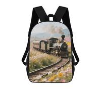 ERSTSNCK Steam Train Laptop Backpack for Travel Work Cute Bookbag Computer Backpack Casual Daypack