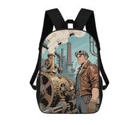 ERSTSNCK Steampunk Factory Laptop Backpack for Travel Work Cute Bookbag Computer Backpack Casual Daypack