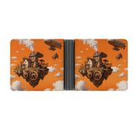 ERSTSNCK Steampunk Fantasy World Wallet for Men Bifold Rfid Blocking Slim Money Clip Front Pocket Wallet Card Holder