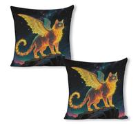 ERSTSNCK Strange Creature Pillow Covers 18"x18"（2pcs） Linen Throw Pillow Covers - Double Sided Decorative Square Cushion Cases for Sofa, Bed, Chair (No Insert Included)