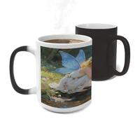 ERSTSNCK Stream Water Flower Fairy Color Changing Mug Heat Changing Coffee Mug Funny Magic Cup Heat Sensitive Travel Mugs Novelty Coffee Cups Personalized Customized Gift for Men Women 11 Oz