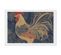 ERSTSNCK Striped Golden Rooster Diamond Painting Kits for Adults 8"x12" 5D Diamond Art Kits for Beginners DIY Full Drill Round Diamonds Gem Art Crafts Painting for Home Wall Decor