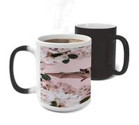 ERSTSNCK Sugar Glider over Cherry Blossoms Color Changing Mug Heat Changing Coffee Mug Funny Magic Cup Heat Sensitive Travel Mugs Novelty Coffee Cups Personalized Customized Gift for Men Women 11 Oz