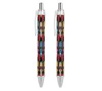 ERSTSNCK Sugar Skulls Black Ballpoint Pens Fine Point (0.5mm) Black Ink Pen Retractable Ball Point Pens with Comfortable Full Grip for Journaling, And Office Writing Ideal 2 PCS