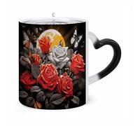 ERSTSNCK Sun-Soaked Colors Color Changing Mug Heat Changing Coffee Mugs Funny Magic Cup Heat Sensitive Travel Mug Novelty Coffee Cups Personalized Customized Gift Idea for Men & Women 11 Oz