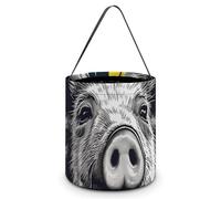 ERSTSNCK Sunflower Pets Halloween Candy Buckets Reusable Tote Candy Bag - Trick Or Treat Goody Bag with Handles