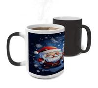 ERSTSNCK Super Cute Santa Claus Color Changing Mug Heat Changing Coffee Mug Funny Magic Cup Heat Sensitive Travel Mugs Novelty Coffee Cups Personalized Customized Gift for Men Women 11 Oz