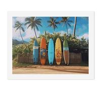 ERSTSNCK Surf's Up Surfboard Paint by Numbers for Adults Beginner 30x40cm DIY Painting Kit with HD Canvas & Acrylic Paints, Complete Crafts Set for Home Decor, Gifts, Stress Relief