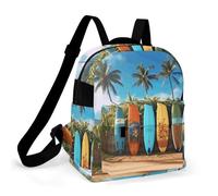 ERSTSNCK Surf's Up Surfboard Small Backpack for Women Mini Backpack Purse Travel Fashion Roomy Shoulder Handbag