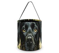 ERSTSNCK Surrounded by Green Splash Circle Halloween Candy Buckets Reusable Tote Candy Bag - Trick Or Treat Goody Bag with Handles