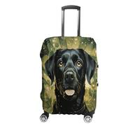 ERSTSNCK Surrounded by Green Splash Circle Luggage Suitcase Covers Elastic Washable Cute Luggage Protector Travel Suitcase Protective Cover For Adult (Fit 19-32 Inch Luggages) X-Large, white, S