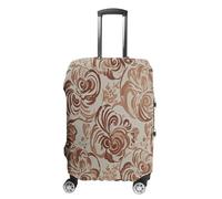 ERSTSNCK Swirl Flower Effect Luggage Suitcase Covers Elastic Washable Cute Luggage Protector Travel Suitcase Protective Cover For Adult (Fit 19-32 Inch Luggages) X-Large, white, S, Swirl Flower Effect
