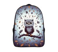 ERSTSNCK The Dragon King Laptop Backpack for Travel Work, 16In Cute Bookbag, Computer Backpack, Casual Daypack, Owl Tree Branches, 40x28x16cm
