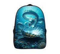 ERSTSNCK The Dragon King Laptop Backpack for Travel Work, 16In Cute Bookbag, Computer Backpack, Casual Daypack, The Dragon King, 40x28x16cm
