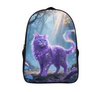 ERSTSNCK The Dragon King Laptop Backpack for Travel Work, 16In Cute Bookbag, Computer Backpack, Casual Daypack, Fantasy Cat, 40x28x16cm