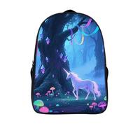 ERSTSNCK The Dragon King Laptop Backpack for Travel Work, 16In Cute Bookbag, Computer Backpack, Casual Daypack, Fantasy Forest, 40x28x16cm