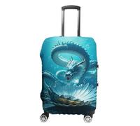 ERSTSNCK The Dragon King Luggage Suitcase Covers Elastic Washable Cute Luggage Protector Travel Suitcase Protective Cover For Adult (Fit 19-32 Inch Luggages) X-Large, white, M, The Dragon King