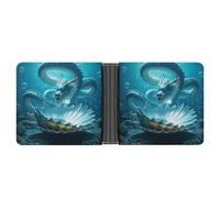 ERSTSNCK The Dragon King Wallet for Men Bifold Rfid Blocking Slim Money Clip Front Pocket Wallet Card Holder
