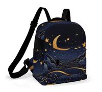 ERSTSNCK There Are Stars And Moon on It Small Backpack for Women Mini Backpack Purse Travel Fashion Roomy Shoulder Handbag