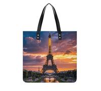 ERSTSNCK Tote Bag for Women Handbags Shoulder Bags Casual Satchel Bag Beautiful Eiffel Tower Paris Stylish Purse for Work Travel