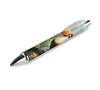 ERSTSNCK Toucan in The Rainforest Black Ballpoint Pens Fine Point (0.5mm) Black Ink Pen Retractable Ball Point Pens with Comfortable Full Grip for Journaling, And Office Writing Ideal 1 PCS