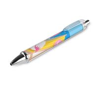 ERSTSNCK Tropical Flamingo Cartoon Black Ballpoint Pens Fine Point (0.5mm) Black Ink Pen Retractable Ball Point Pens with Comfortable Full Grip for Journaling, And Office Writing Ideal 1 PCS