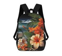 ERSTSNCK Tropical Flowers And Decorations Laptop Backpack for Travel Work Cute Bookbag Computer Backpack Casual Daypack