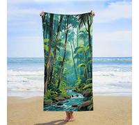 ERSTSNCK Tropical Rainforest Beach Towel Oversized 31" X 63" Absorbent Towels Quick Dry Pool Towel Lightweight Bath Towels Sandproof Beach Blanket for Gym Swimming Sports Travel Gifts