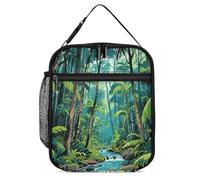 ERSTSNCK Tropical Rainforest Lunch Bag for Adults Reusable Insulated Lunchbox Leakproof Small Lunch Box Tote for Men & Women Portable Food Cooler Bag for Work, Office, Picnics