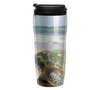 ERSTSNCK Turtle 12 Oz Travel Coffee Mug Vacuum Insulated Travel Mug Leakproof Cup with Lid Reusable Coffee Tumbler for Hot And Cold Drinks, Gift for Men And Women