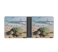 ERSTSNCK Turtle Wallet for Men Bifold Rfid Blocking Slim Money Clip Front Pocket Wallet Card Holder