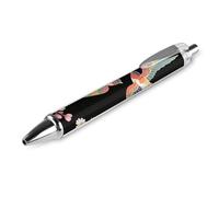 ERSTSNCK Two Colorful Flying Birds Black Ballpoint Pens Fine Point (0.5mm) Black Ink Pen Retractable Ball Point Pens with Comfortable Full Grip for Journaling, And Office Writing Ideal 1 PCS