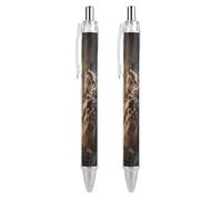 ERSTSNCK Two Owls on The Tree Black Ballpoint Pens Fine Point (0.5mm) Black Ink Pen Retractable Ball Point Pens with Comfortable Full Grip for Journaling, And Office Writing Ideal 2 PCS