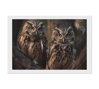 ERSTSNCK Two Owls on The Tree Diamond Painting Kits for Adults 8"x12" 5D Diamond Art Kits for Beginners DIY Full Drill Round Diamonds Gem Art Crafts Painting for Home Wall Decor