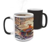ERSTSNCK Two Phoenixes in Winter Color Changing Mug Heat Changing Coffee Mug Funny Magic Cup Heat Sensitive Travel Mugs Novelty Coffee Cups Personalized Customized Gift for Men Women 11 Oz