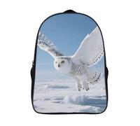 ERSTSNCK Two Phoenixes in Winter Laptop Backpack for Travel Work, 16In Cute Bookbag, Computer Backpack, Casual Daypack, White Snowy Owl, 40x28x16cm