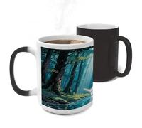 ERSTSNCK Unicorn in The Ancient Forest Color Changing Mug Heat Changing Coffee Mug Funny Magic Cup Heat Sensitive Travel Mugs Novelty Coffee Cups Personalized Customized Gift for Men Women 11 Oz