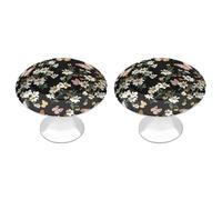 ERSTSNCK Various Butterflies and Daisies Cabinet Knobs, 2-Pack Silver Stainless Steel Drawer Pulls with Screws, Elegant Hardware for Dressers, Kitchen,Cabinets & Desks