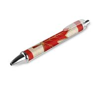 ERSTSNCK Vintage Canada Flag Black Ballpoint Pens Fine Point (0.5mm) Black Ink Pen Retractable Ball Point Pens with Comfortable Full Grip for Journaling, And Office Writing Ideal 1 PCS