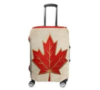 ERSTSNCK Vintage Canada Flag Luggage Suitcase Covers Elastic Washable Cute Luggage Protector Travel Suitcase Protective Cover For Adult (Fit 19-32 Inch Luggages), white, XL, Vintage Canada Flag