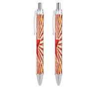 ERSTSNCK Vintage Circus Background Black Ballpoint Pens Fine Point (0.5mm) Black Ink Pen Retractable Ball Point Pens with Comfortable Full Grip for Journaling, And Office Writing Ideal 2 PCS