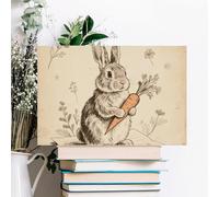 ERSTSNCK Vintage Rabbit Wall Decor For Living Room Large Canvas Wall Art For Bedroom Modern Office Pictures Wall Artwork Landscape Paintings Canvas Art Prints Home Decorations 12x08inch(30x20cm)