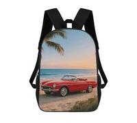 ERSTSNCK Vintage Red Sports Car Laptop Backpack for Travel Work Cute Bookbag Computer Backpack Casual Daypack