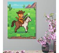 ERSTSNCK Wall Decor For Living Room Large Canvas Wall Art For Bedroom Modern Office Pictures Wall Artwork Cat Cowboy Landscape Paintings Canvas Art Prints Home Decorations 12x16inch(30x41cm)