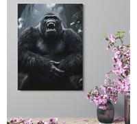ERSTSNCK Wall Decor For Living Room Large Canvas Wall Art For Bedroom Modern Office Pictures Wall Artwork Angry Gorilla Landscape Paintings Canvas Art Prints Home Decorations 18x24inch(46x61cm)
