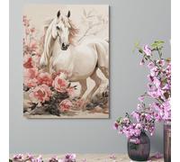 ERSTSNCK Wall Decor For Living Room Large Canvas Wall Art For Bedroom Modern Office Pictures Wall Artwork Horse Image Landscape Paintings Canvas Art Prints Home Decorations 12x16inch(30x41cm)